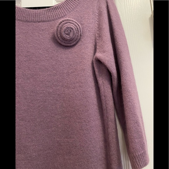 NWT AXCESS A Liz Claiborne Angora Rabbit/Lamb Wool Blend Purple Sweater Sz L - Picture 8 of 10